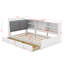 Lit plateforme simple avec tête de lit, tablettes et tiroirs de rangement-1478611170