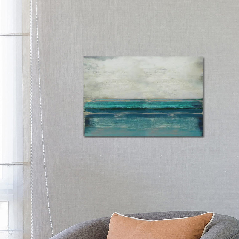 Highlighted Teal by Taylor Hamilton - Wrapped Canvas Painting, 66.04 cm H x 45.72 cm W x 1.91 cm D