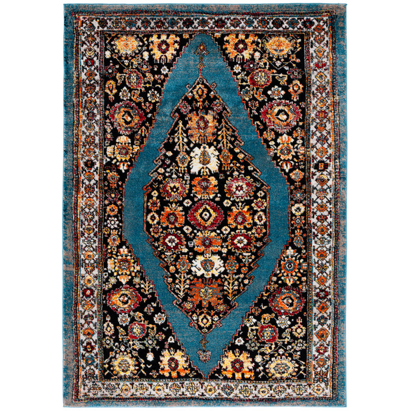 Vintage Hamadan Performance Oriental Rug, Rectangle 6'7" x 9'
