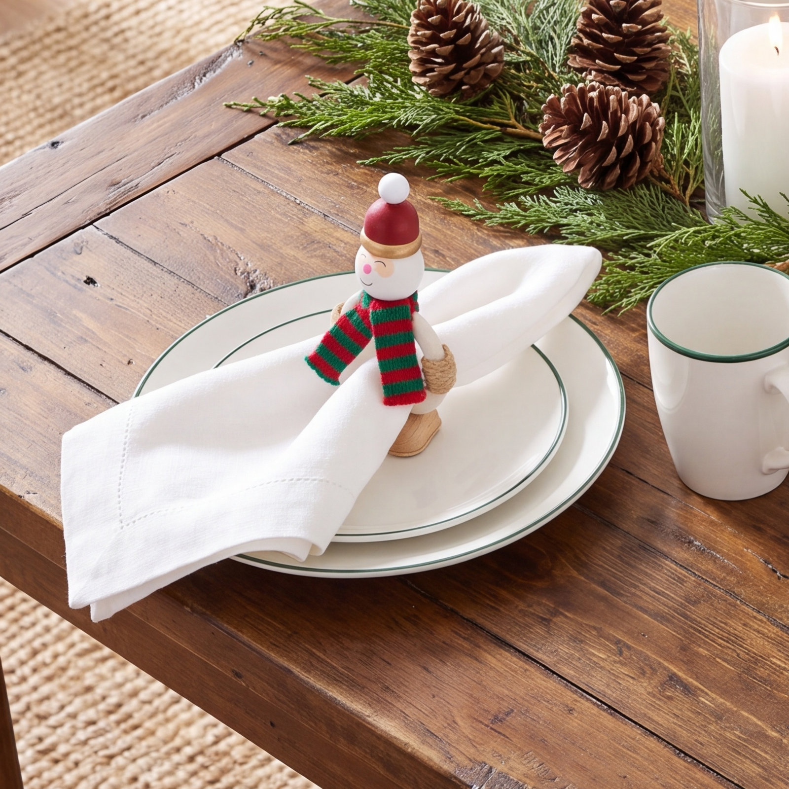 Twinkle Hat Santa Napkin Rings