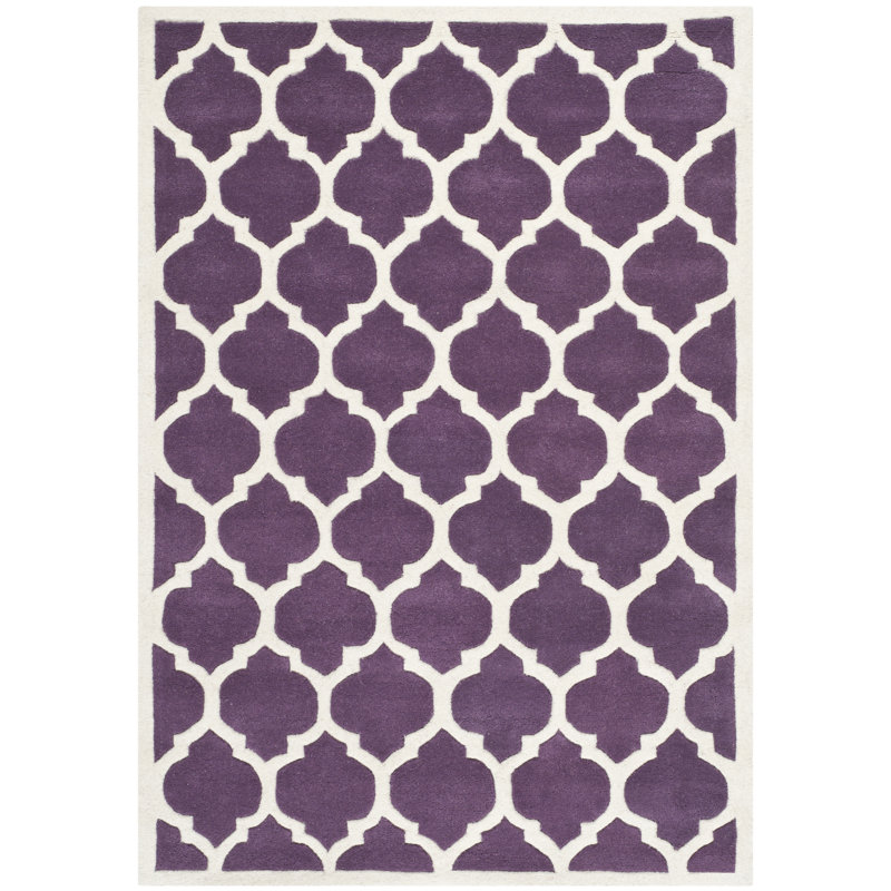 Vera Geometric Wool Hand Woven Area Rug, Rectangle 91 x 152cm