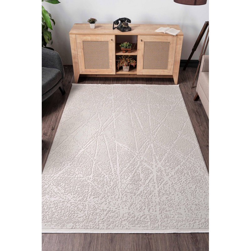 Luxurious Woven Carpet, Cream Color, 39.4 x 118.1 inches | 100% Acrylic, 2600 g/m² | 0.5 in Pile Height, Cotton/Jute Sole | 1150000 Thread Points | Vacuum Safe, Spot Clean Only | Perfect for Living Room & Bedroom Décor