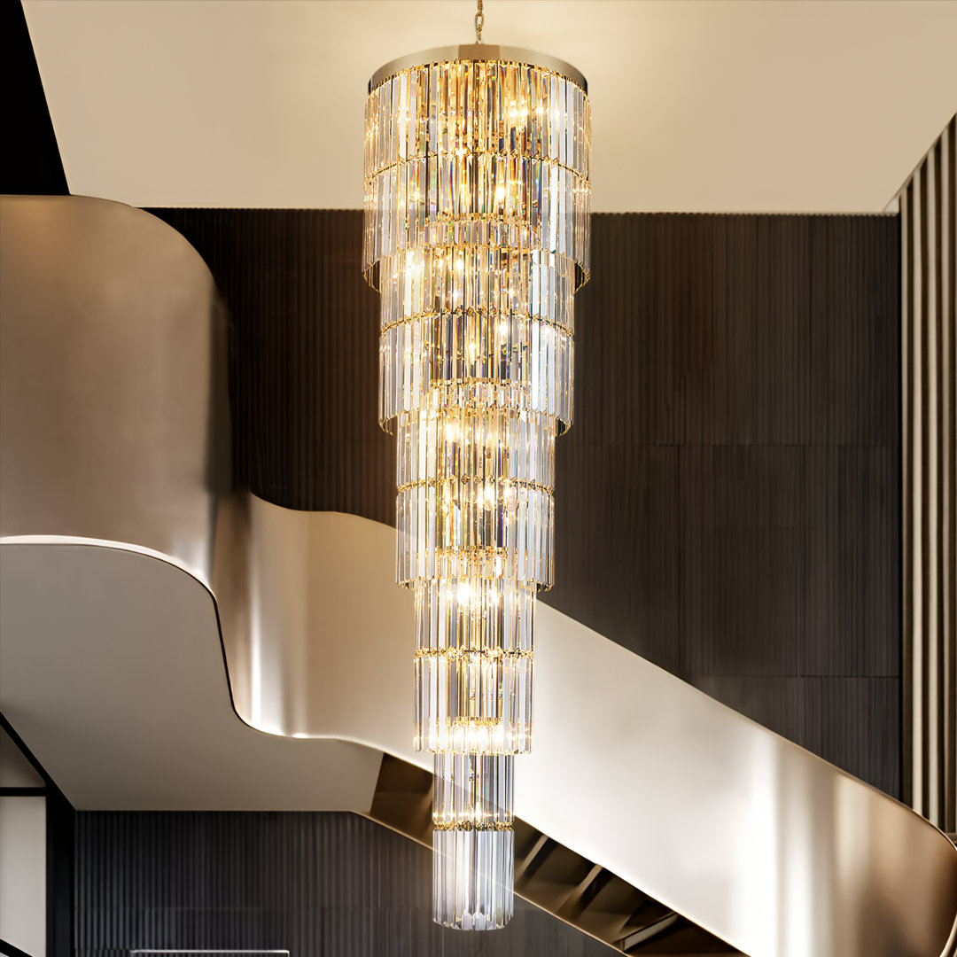 20 - Light Dimmable Tiered Chandelier Everly Quinn Base
