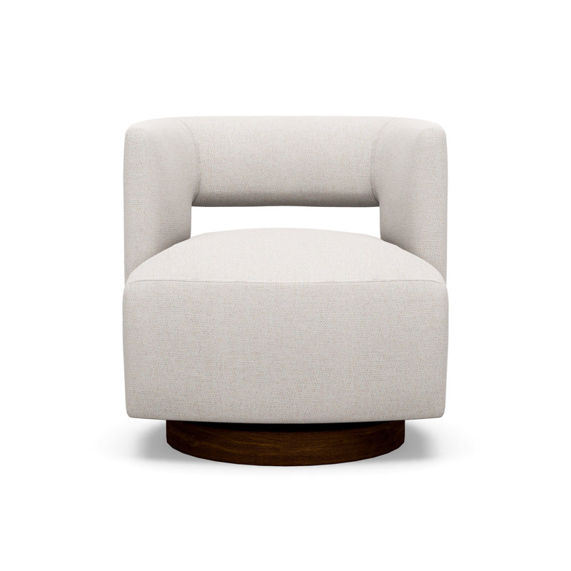 Crystle Swivel Barrel Chair, 8240-70, Walnut