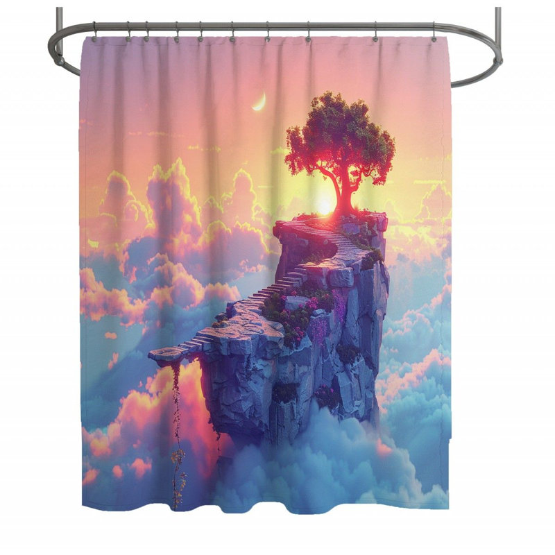 Daziya Shower Curtain, 73" H x 70" W
