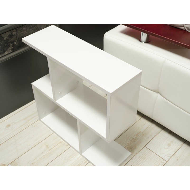 Table de bout en bois massif Benette, table d'appoint, table d'appoint, table de coin, table de canapé, Blanc