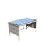 Table basse d'extérieur avec verre trempé transparent