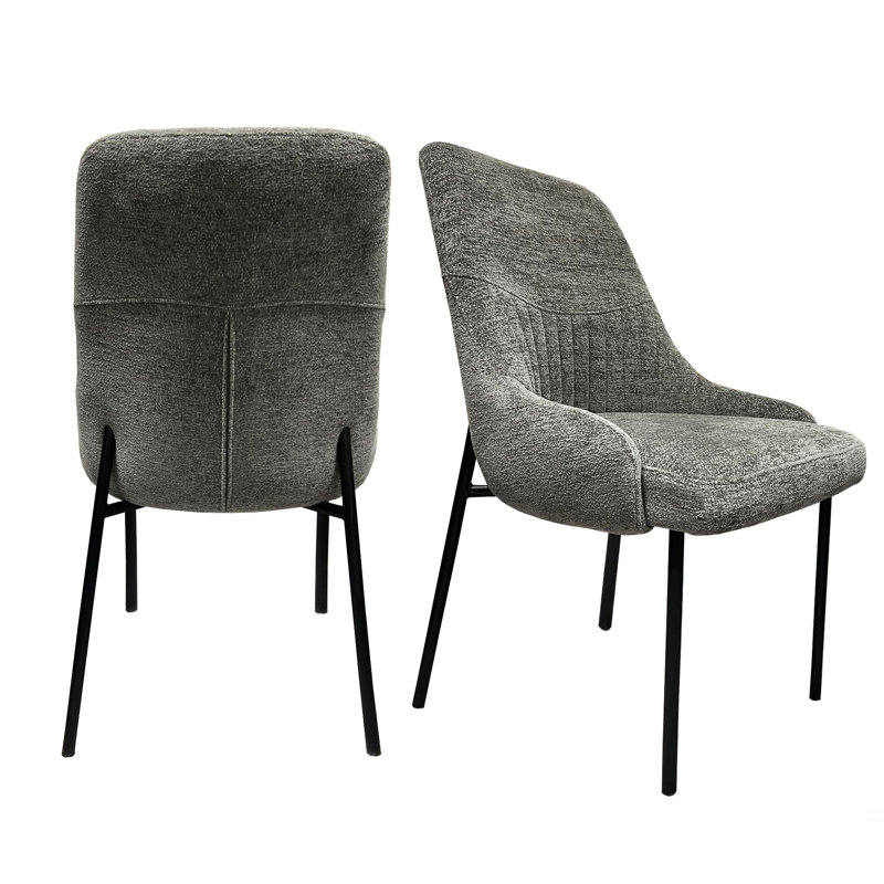 Ensemble de 2 chaises de salle à manger en tissu Upholstery Boucle