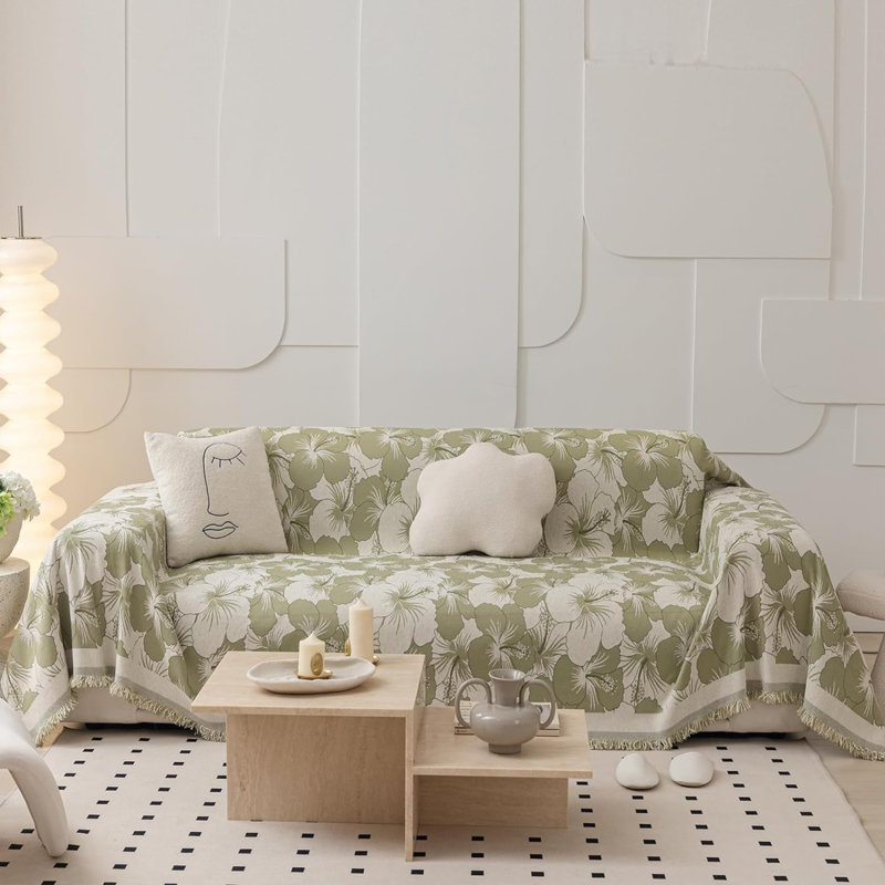 Housse pour canapé à coussins en T Vintage, P 71 po x l 134 po