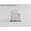 Fauteuil inclinable en tissu rayé l 29 po avec garniture cloutée Lenzini -814134881