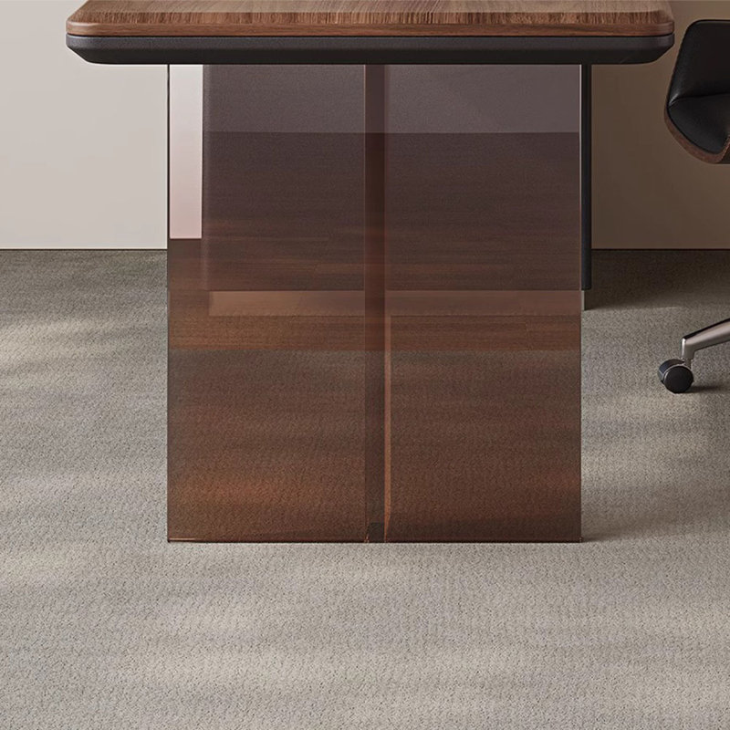 Bureau italien en noyer italien minimaliste, H 29,9 po x l 63 po x P 27,6 po