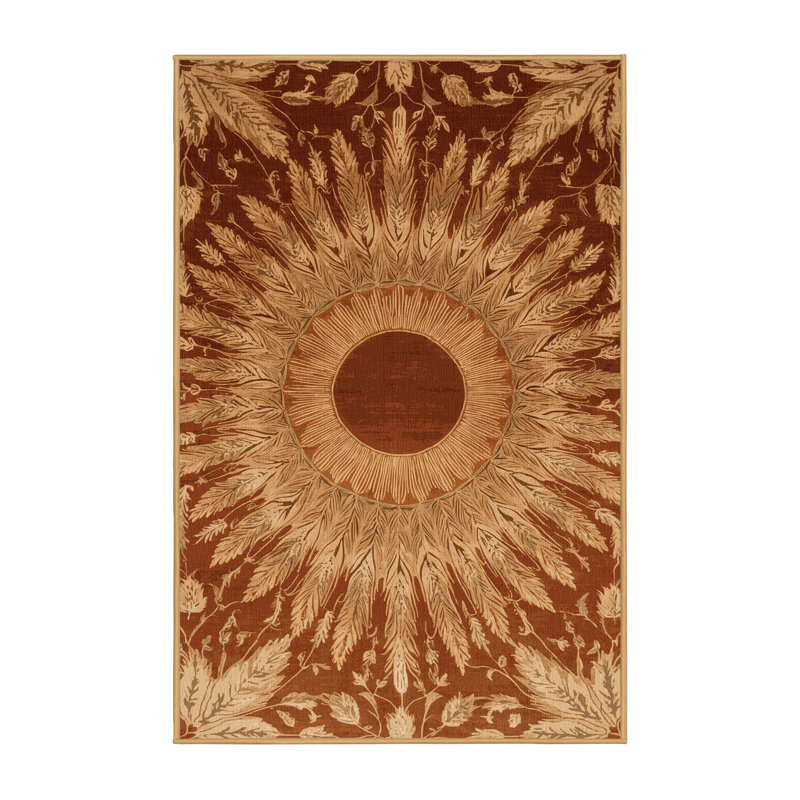 Tapis brun lavable à la machine, Rectangulaire 2 pi x 3 pi