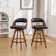 Cayuga Modern Swivel Upholstered Counter Stools with Open Low Back