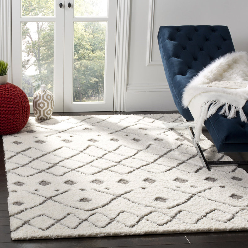 Olga Shag Performance Geometric Rug, Rectangle 8' x 10'