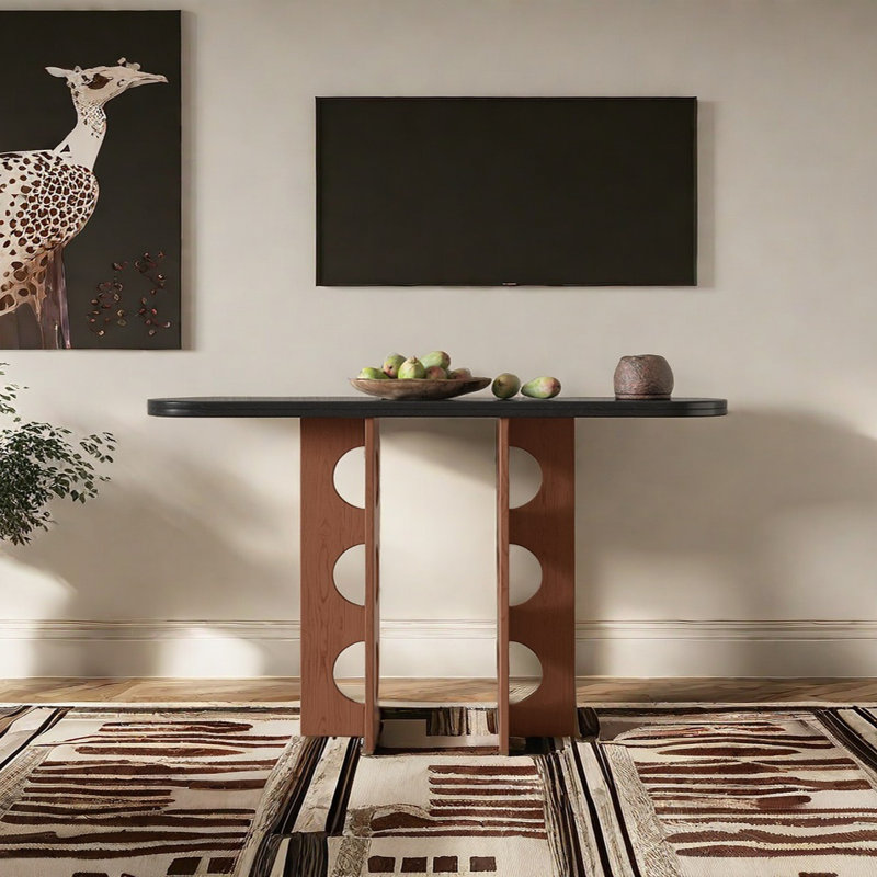 Console Modern Minimalist, Brun, H 33,46 po x l 62,99 po x P 13,78 po