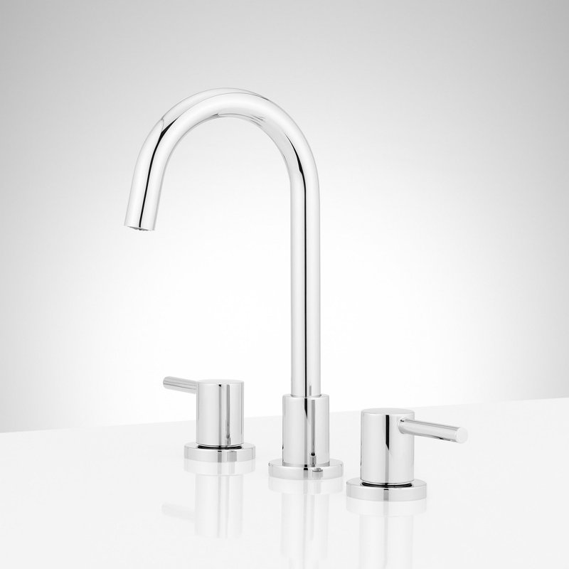 Lexia 1.2 GPM Widespread Gooseneck Bathroom Faucet, Chrome