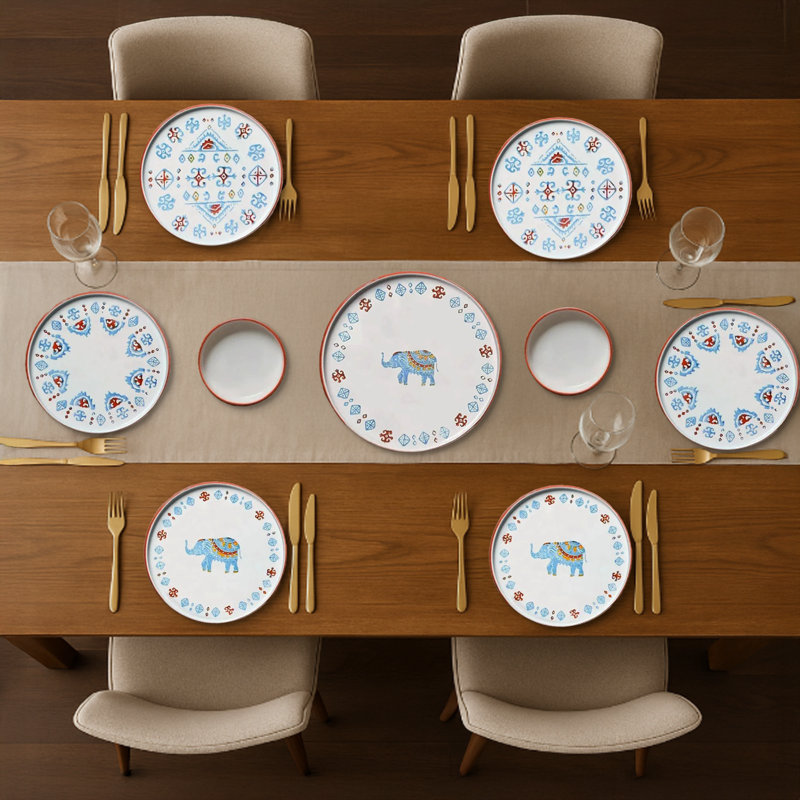 15 Pieces 100% Ceramic Breakfast Set