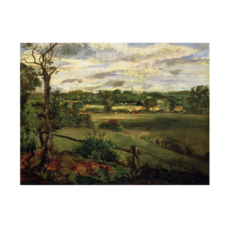 Art mural sur toile tendue - art mural John Constable «View of Highgate from Hampstead» pour le salon, la chambre à coucher ou le bureau - 35 x 47