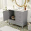 Meuble-lavabo de 30 pouces avec lavabo en céramique, conception compacte pour petits espaces et rangement maximal-1303358971