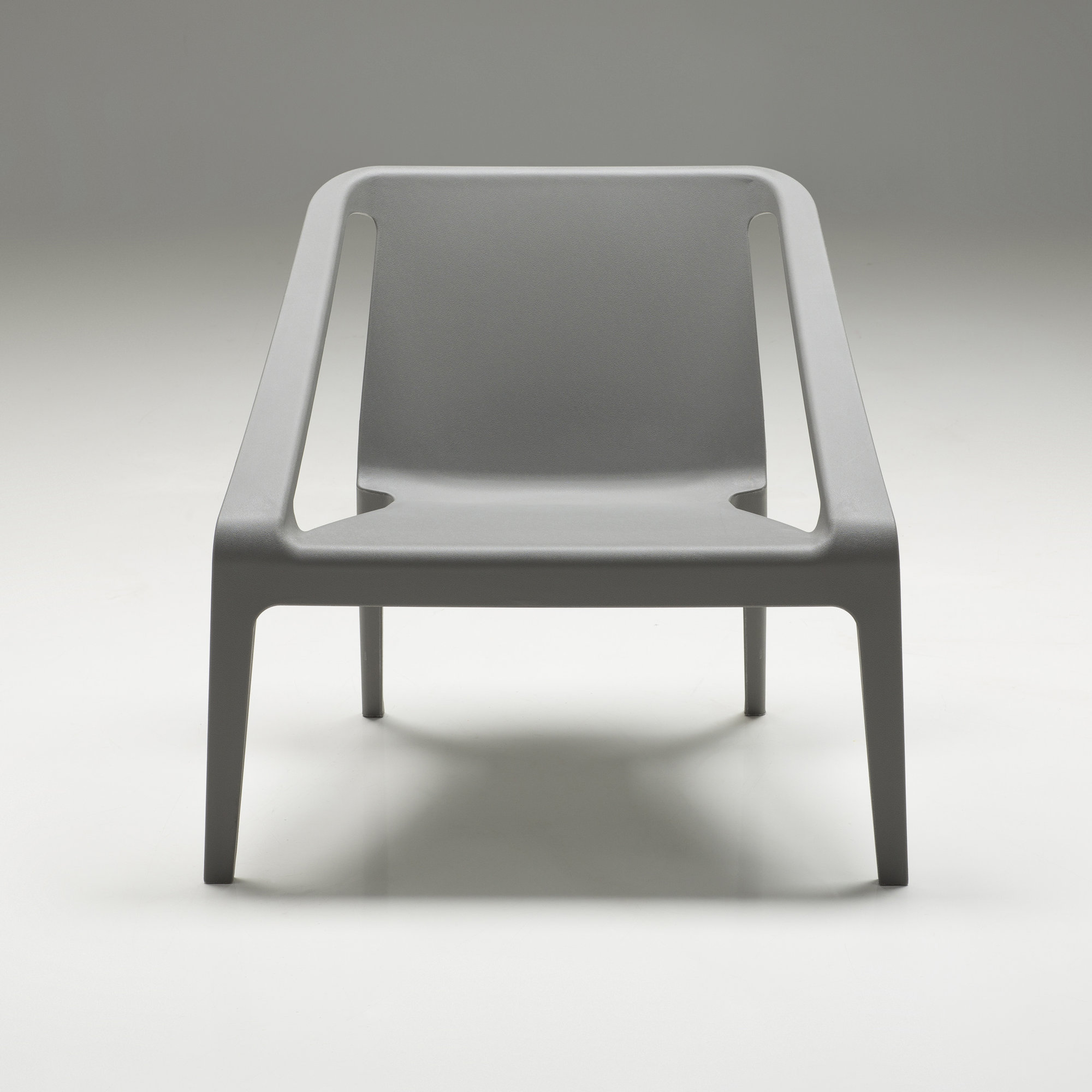 Marselia Outdoor Lounge Chair with Ottoman, Gray
