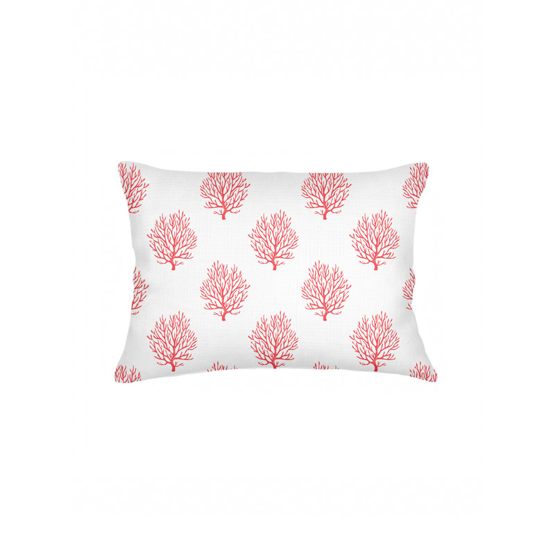 Printed Pillows Linen Geometric Accent Pillow, Red, Rectangle 20" H x 26" W, Pillow Cover Only - No Insert