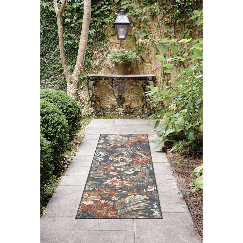 Tapis noir Callie, Tapis de couloir 2 pi 2 po x 7 pi 3 po