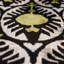 Coussin de luxe en velours de soie vert et noir 16k16