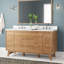 Meuble-lavabo double 60 po avec plateau en marbre de Carrare Saeko-431210685