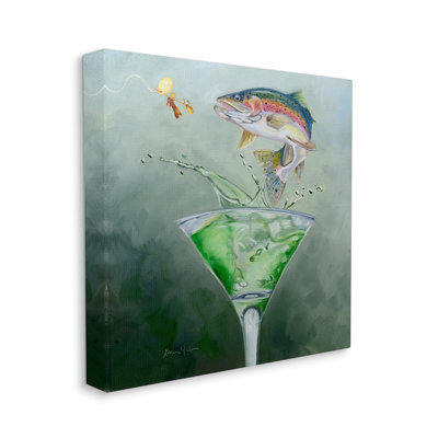 " Fishing For Rainbow Trout Martini Cocktail "
