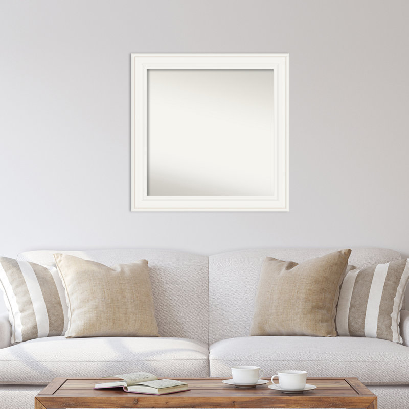 Annelien White Non-Beveled Wall Mirror, 31.5" x 31.5"