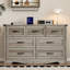 Commode à 7 tiroirs avec poignées en métal Rustic-218328947
