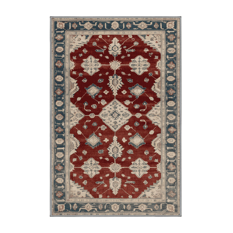 Tapis gris lavable à la machine, Rectangle 7 pi x 9 pi
