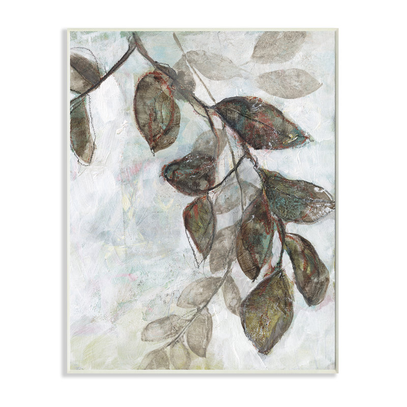 «Tree Branches S Croise Leaves» par Jennifer Goldberger - impression sur toile, H 15 po x l 10 po, Plaque murale