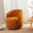 Swivel Accent Armchair Barrel Chair With Powder Coating Metal Ring-1135975687