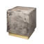 Cube Vellum Side Table, Warm Grey