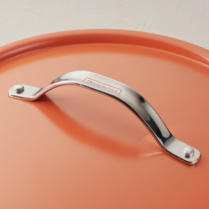 Persimmon Orange 5 qt Ceramic Non-Stick Saute Pan Set with Lid