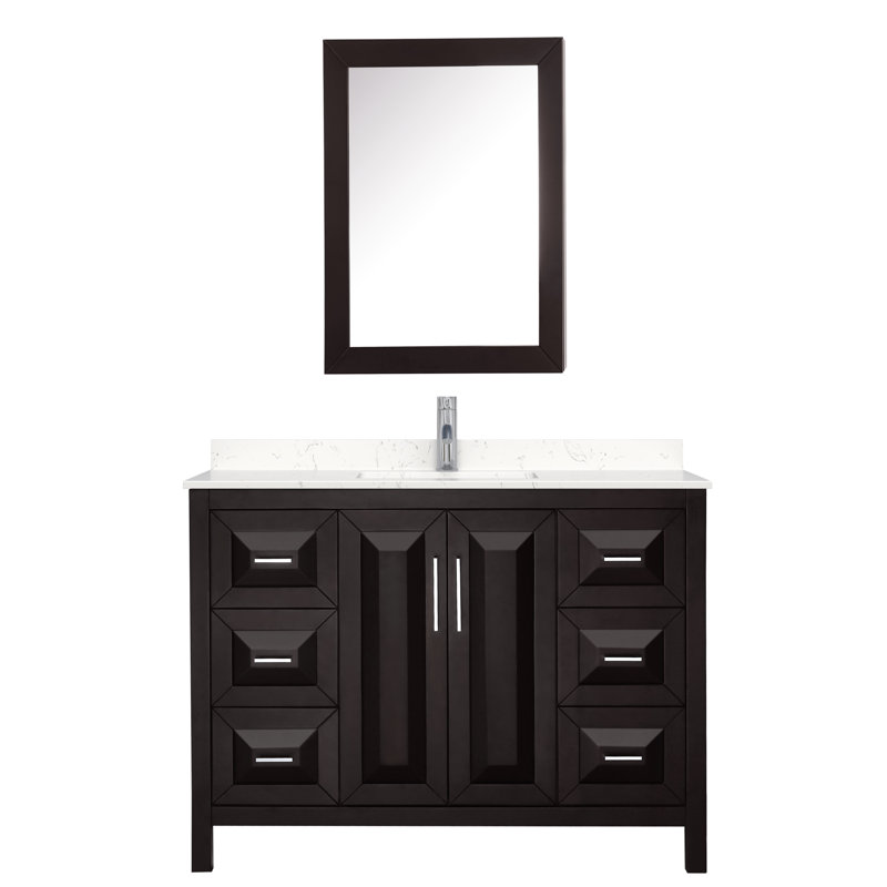 Daria 48'' W Single Vanity, Dark Espresso, Polished Chrome