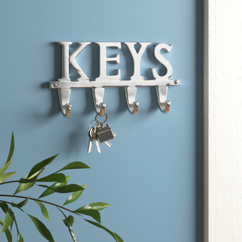 Andujar Metal Wall Organizer with Key Hooks