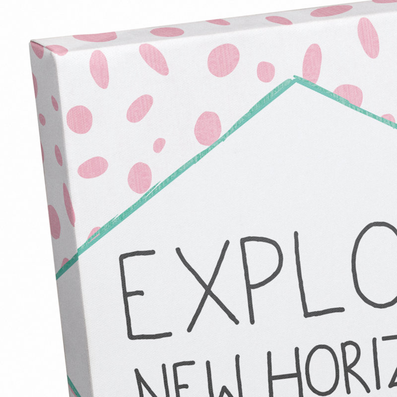 Art sur toile, "explore new horizons" Britton, Rose, H 10 po x l 8 po x P 1,25 po