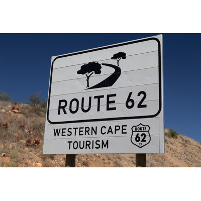 Route 62 Road Sign by Thomas_Moore - Wrapped Canvas Print