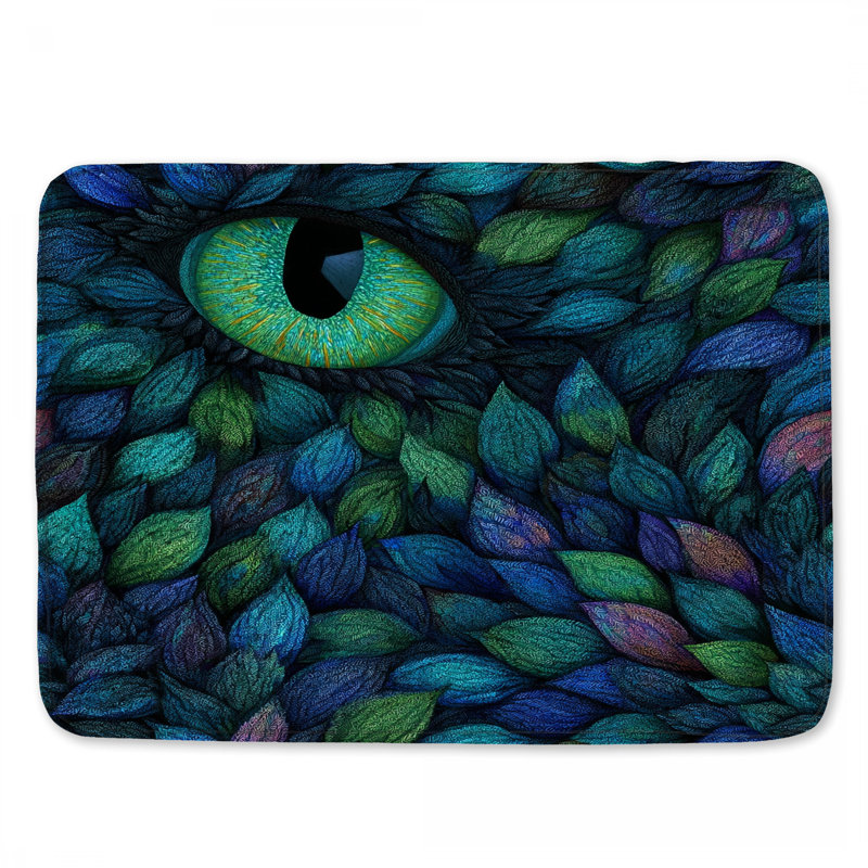 Décoration de salle de bain éclectique Dragon Eye, L 34 po x L 21 po