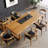 Brown Rectangular Solid Wood Dining Table-1726290172
