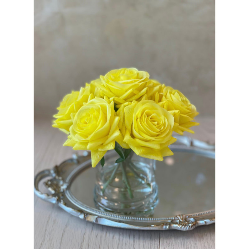 Ann Hydrangea Arrangement in Vase, Yellow