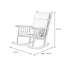 Chaise berçante en bois massif Home Casual