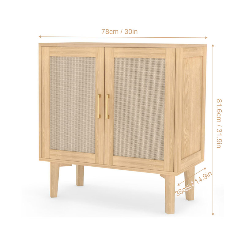  Sideboard Buffet Cabinet,  Storage Cabinet With  Doors For Dining Room, Living Room, Wood