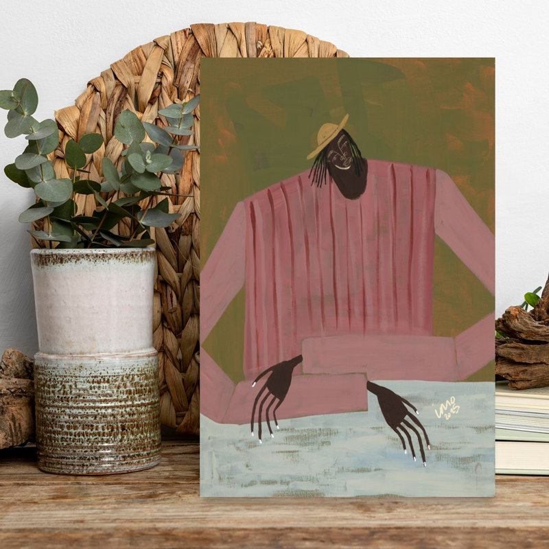 «For Now I Don't Know Abstract Contemporary Contemporary Portrait», art mural, H 18 po x l 12 po
