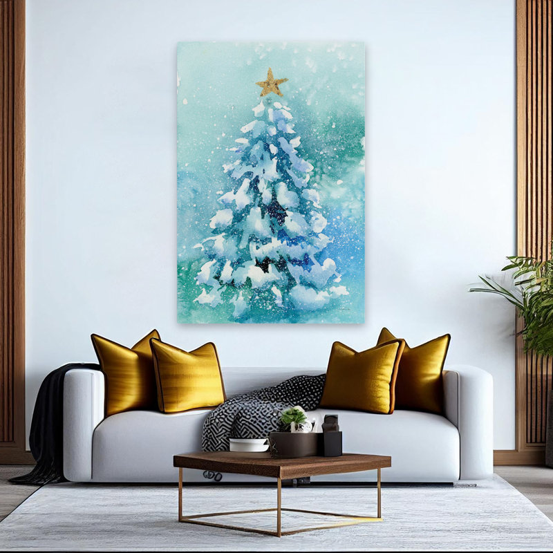 Arbre de Noël boisé - arbres de Noël bleus - art vert, H 60 po x l 40 po