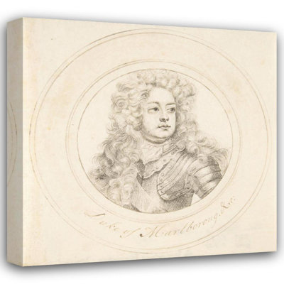 «Portrait of John Churchill, 1st Duke of Marlborough» par John Faber The Elder - Art mural sur toile tendue avec châssis