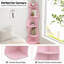 Étagère d'angle à 5 niveaux en forme de S avec tablettes incurvées, rose-132184332