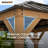 Sunjoy 9 ft.  x 9 ft. Cedar Framed Hardtop Gazebo with Brown Steel & Polycarbonate Pyramid Hip Roof